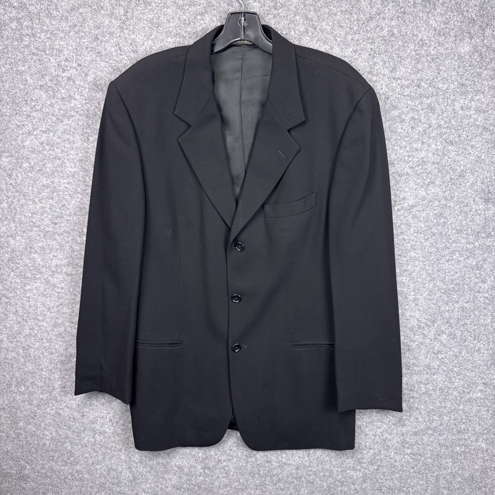 Banana Republic Mens 42R Black Wool 3-Button Blazer Sport Coat Made in Italy